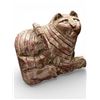 Image 2 : Vintage Hand-Carved Folk Art Wooden Frog and Two Cats Sculptures 13.5-Inch Tall