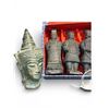 Image 4 : Bronze Buddha Head Bust 5 Inches and Terracotta Warrior Figures Set