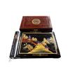 Image 1 : Locking Chinese Wood Box 12x8x3 Inches and Black Lacquer Photo Album