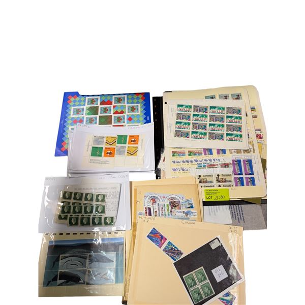 Group of First Day Issue & Uncirculated & Canceled Canadian Stamps