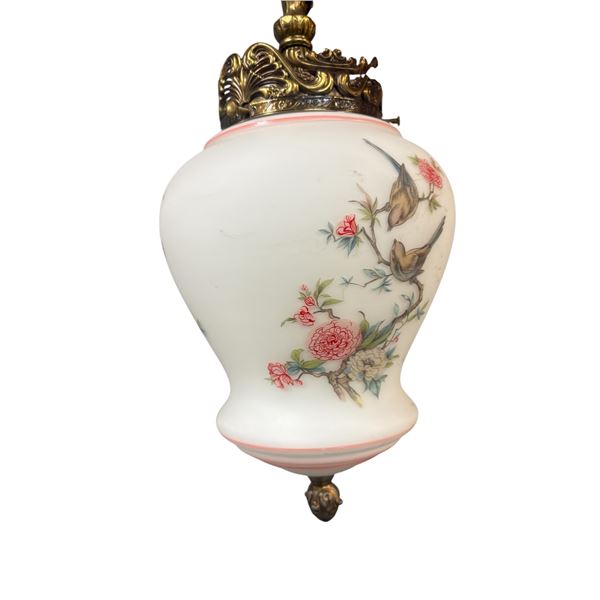 Vintage Norleans Hand Painted Italian Style Hanging Lamp Mid-Century