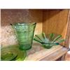 Image 4 : Assorted Green Art Glass Collection of 9 Pieces Tallest 7 Inches