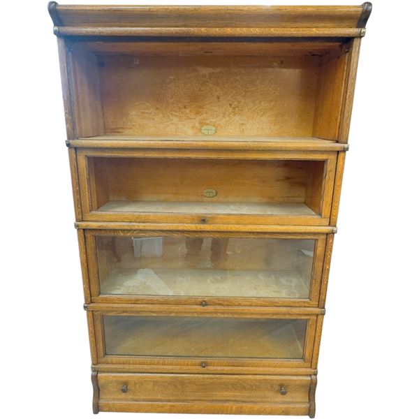Globe-Wernicke Co. Barrister Bookcase 4-Shelf with Drawer Base Early 20th Century