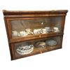 Image 1 : Globe-Wernicke Barrister Bookcase Dark Stain 2 Shelves 2 Glass Doors Incomplete