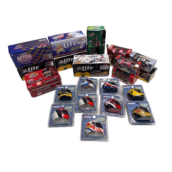 NASCAR Diecast Car and Collectible Helmet Set 22 Pieces Assorted Brands/drivers