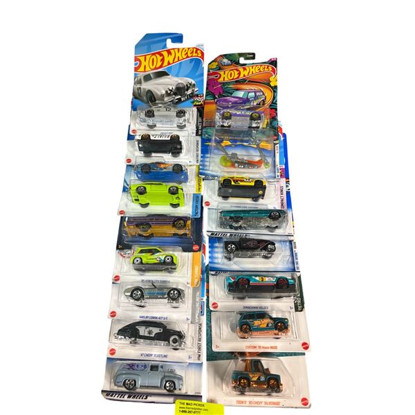 Lot of 17 Hot Wheels Diecast Cars and Trucks Sealed Assorted Models 1:64 Scale
