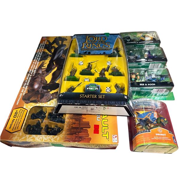 Mixed Collection of Action Figures and Toys: Lord of the Rings, Skylanders, Shadow Assault, Ben 10