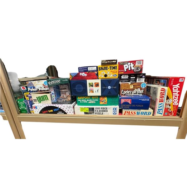 Large Collection of Vintage Board Games and Puzzles