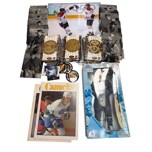 Vancouver Canucks and NBA Memorabilia Collection Mixed Lot Various Eras