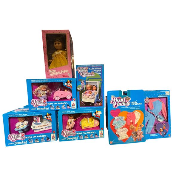 Heart Family Kids on Parade Disney Toys and Dolls Assorted Collection 1980s Mattel