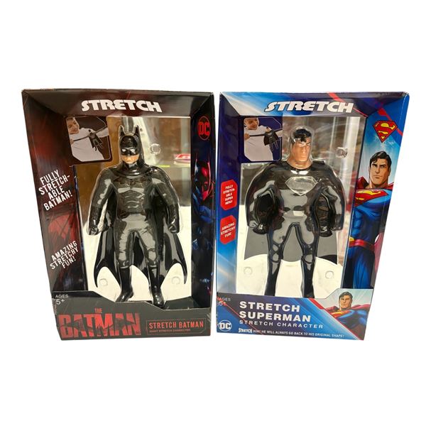 DC Comics Stretch Action Figures Superman and Batman by Mego 1979