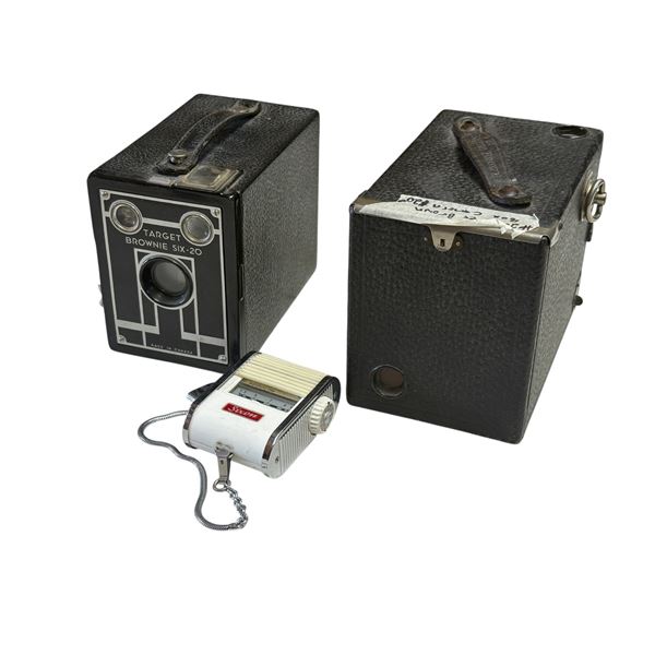 Kodak Brownie Six-20 Box Camera and Ansco No. 2 Buster Brown Box Camera Early 20th Century