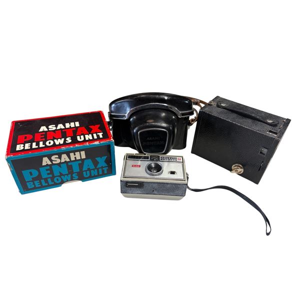 Vintage Camera Collection Assorted Brands and Models Mid-20th Century