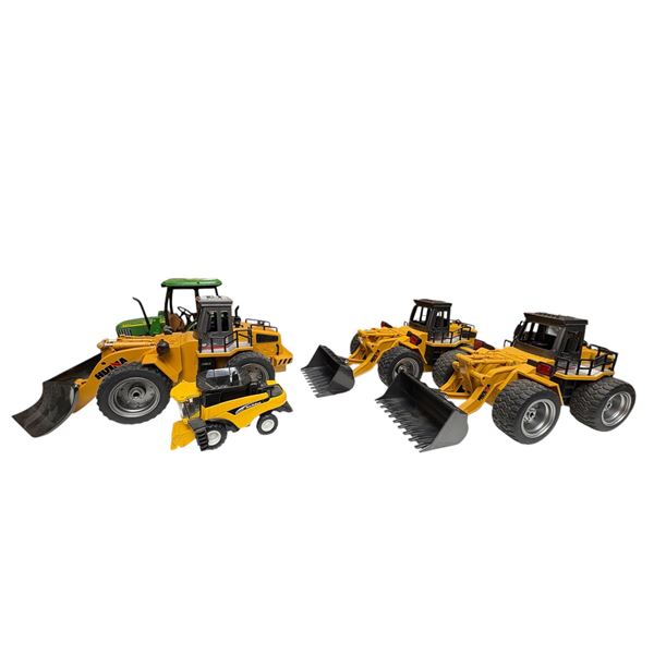 Set of 5 Construction Equipment Toys John Deere, New Holland, Huina Various Models
