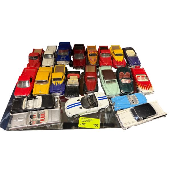 Collection of 21 Mixed Diecast Cars Various Brands and Models 1950s-1980s