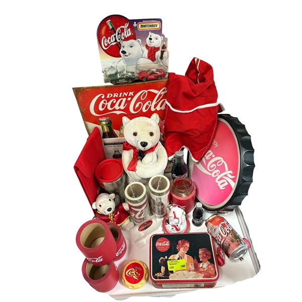 Large Collection of Assorted Coca-Cola Collectibles Various Eras and Styles