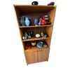 Image 1 : Mid-Century Modern Style Bookcase Wood 32x12.5x70 Inches