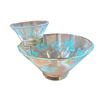 Image 3 : Mid-Century Trio: Anchor Hocking Chip and Dip Bowl, Hand-Painted Chip Bowl, Libbey Pinecone Tray