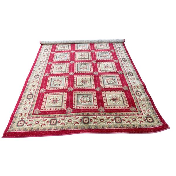 Mashad Carpet Shiraz Persian Carpet, Red, 1.5m X 2m, 409600 Points/m2