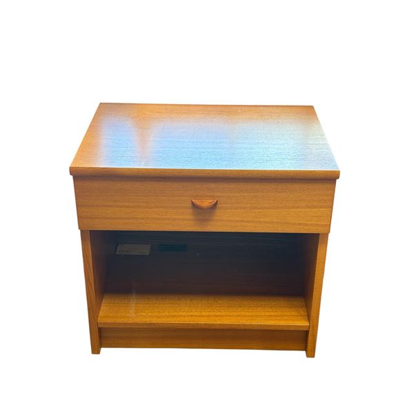 Small Mid-Century Modern Style Nightstand 21x15x20 Inch Wood
