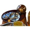 Image 2 : Collection of Mid Century Modern Items: Trays, Shikki, Coasters, Lacquer Ware, Chrome and More