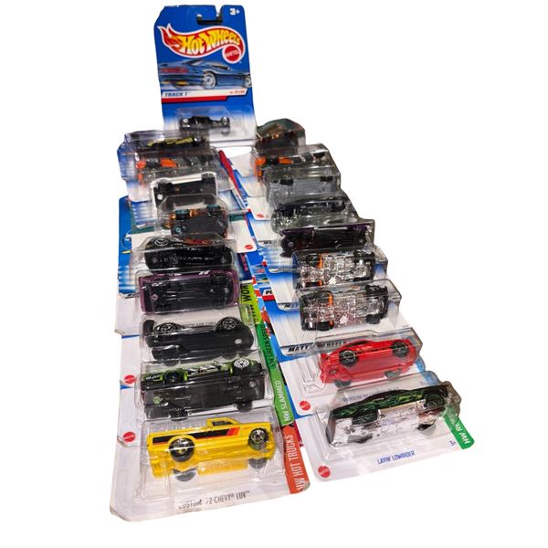 Hot Wheels Diecast Cars Collection of 19 Assorted Models in Blister Packs
