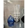 Image 3 : Collection of 7 Studio Art Glass Pieces Including Linea Decor Painted Vase