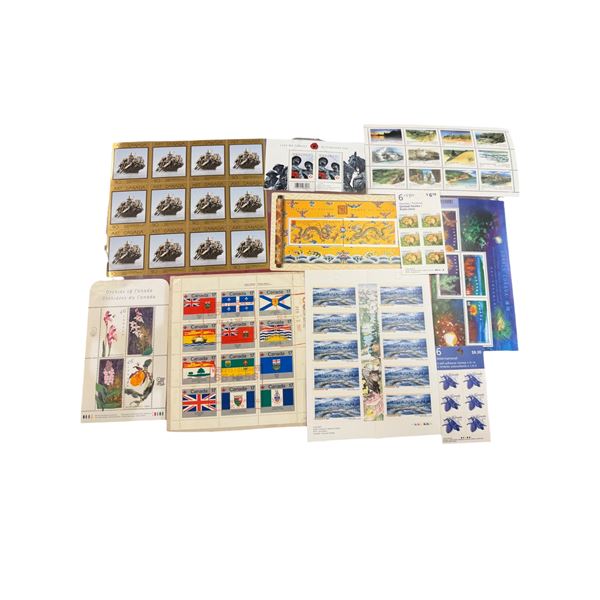 40 Canadian Mint Stamp Booklets, Sheets & Canceled Stamps