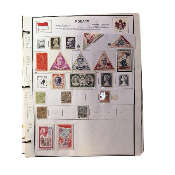 Stamp Album - 1891-1983 - Principality of Monaco