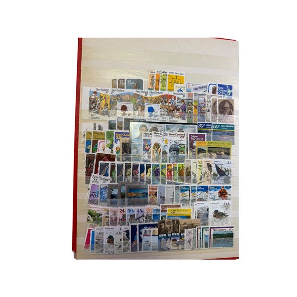 Vintage Stamp Album w/ Majority Complete - New Zealand