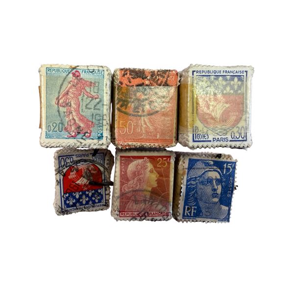 Collection of Vintage Stamps from France - Lots Sealed in Stacks