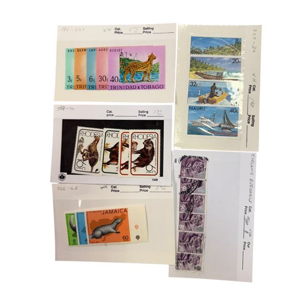 Box - Catalogued Vintage Stamps From Around The World - Various Years