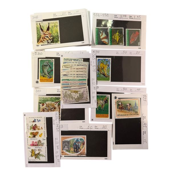 Box - Catalogued Vintage Stamps From Around The World - Various Years