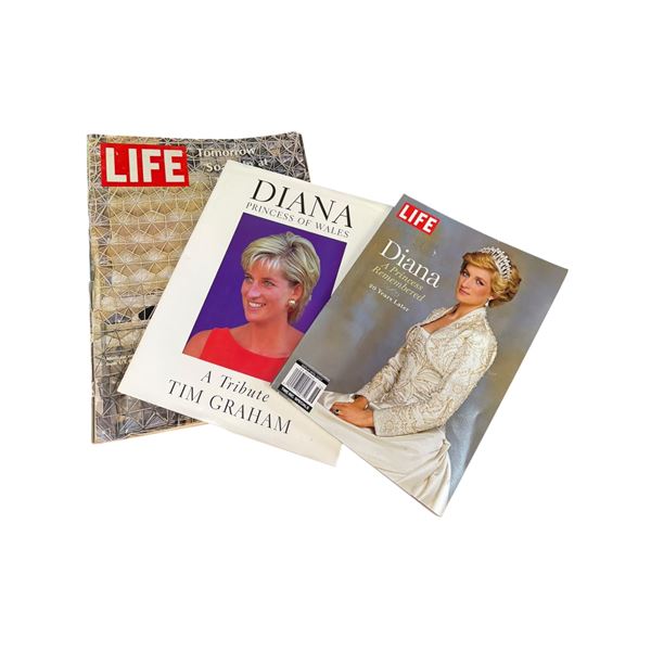 3 pc - Princess Dianna Book & Princess Diana / Expo 67 Life Magazines