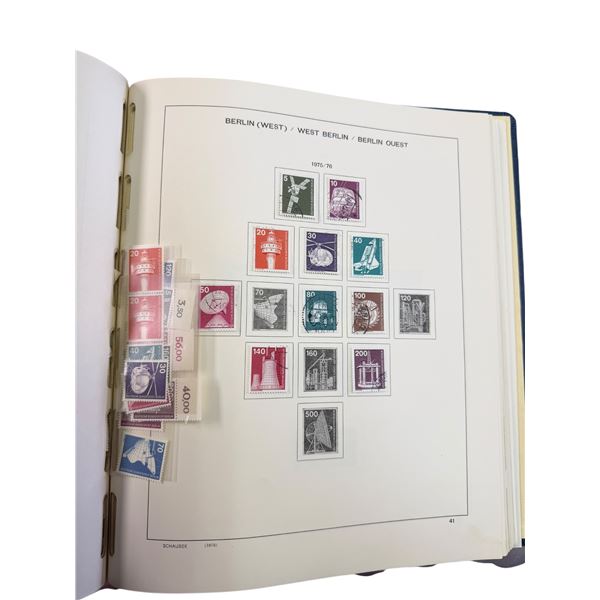 Stamp Album and Collection of Stamps From Western Sectors of Berlin Germany (1950's+)