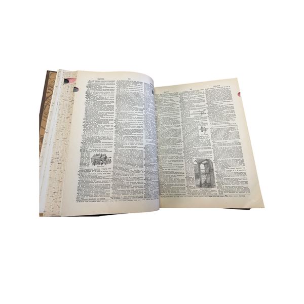 1939 20th Century Websters Dictionary & Atlas w/ Appendix