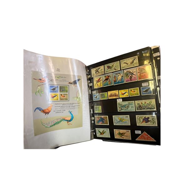 Collection of "Birds of The World" Stamps, Catalogued w/ Scott Numbering Index & Est. Values (Dated)