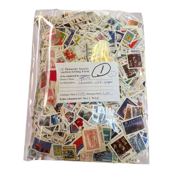 Misc. Canadian Off Paper Stamps