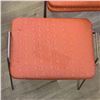 Image 3 : Set of Three Mid Century Modern Textured Vinyl Stacking Stools 18x16.5x14.5 Inches