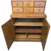 Image 2 : Wilson Stationary Solid Oak Filing Cabinet Two Piece 34x25x53.5 Inches Pull Out Platforms