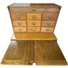 Image 3 : Wilson Stationary Solid Oak Filing Cabinet Two Piece 34x25x53.5 Inches Pull Out Platforms