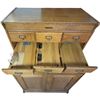 Image 5 : Wilson Stationary Solid Oak Filing Cabinet Two Piece 34x25x53.5 Inches Pull Out Platforms