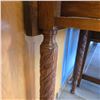 Image 2 : Vintage Cherry Drop Leaf Table Rope Turned Legs Two Drawers 18x18x29-Inch Expands to 35-Inch