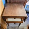 Image 3 : Vintage Cherry Drop Leaf Table Rope Turned Legs Two Drawers 18x18x29-Inch Expands to 35-Inch