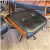 Image 3 : Henry Eames Style Lounge Chair and Ottoman Reproduction Shows Wear