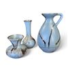 Image 1 : Blue Mountain Pottery Trio Granite or Slate Glaze Two Vases and Pitcher 10.5-Inch