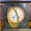 Image 2 : Antique French Victorian Black Slate and Marble Mantle Clock 10x13x6-Inch