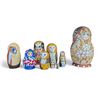 Image 1 : Collection of Assorted Wood Russian Nesting Dolls Hand-Painted
