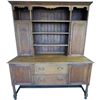 Image 1 : Oak Welsh Style Dresser Hutch Two Piece 66x23x82-Inch Circa Early 20th Century