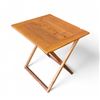 Image 1 : Mid Century Modern Wood Teak Folding Table 20.5x24xx24"